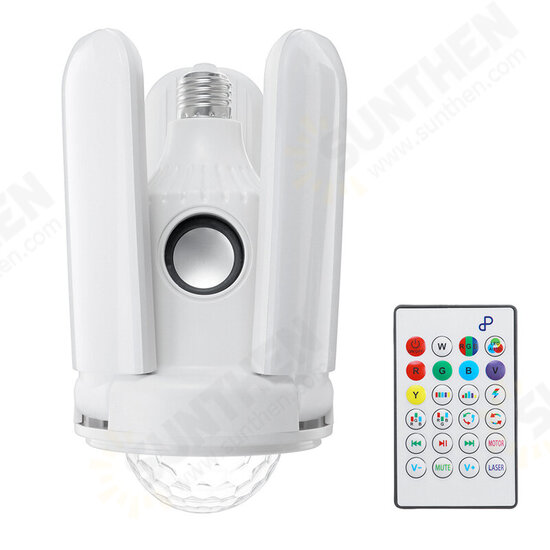 E27 LED Deformable Ceiling Fan Light RGB bluetooth Music Speaker Lamp with Remote E27 LED Deformable Ceiling Fan Light RGB bluetooth Music Speaker Lamp with Remote