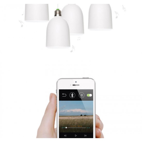 E27 LED Lamp bluetooth 4.0 Music Audio Speaker Bulb APP Controller