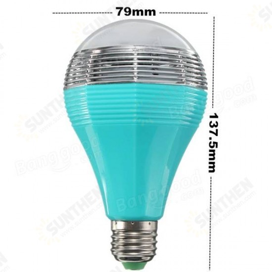 E27/E26 Wifi Control Music Smart Audio Speaker LED Multicolor Bulb Light Lamp AC 90-264V