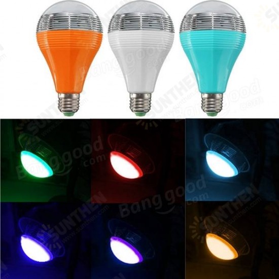 E27/E26 Wifi Control Music Smart Audio Speaker LED Multicolor Bulb Light Lamp AC 90-264V