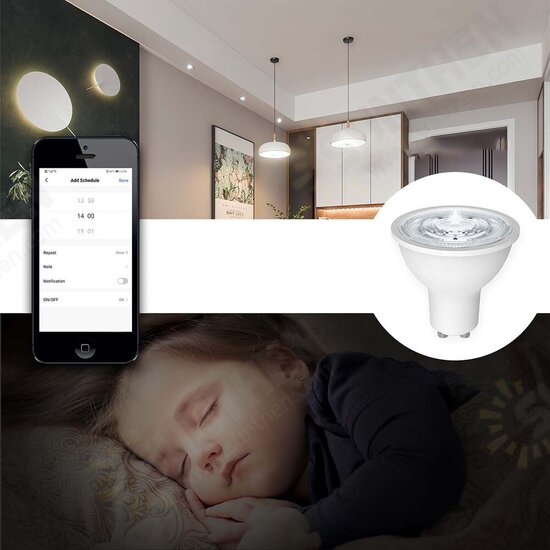 GU10 Smart LED Bulbs RGB Multicolor Dimmable Bulbs Support Remote Control Voice Control Timing Compatible With Alexa &Google Home