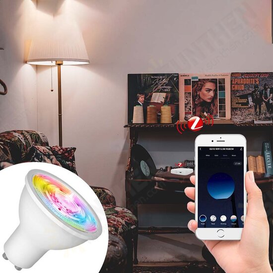 GU10 Smart LED Bulbs RGB Multicolor Dimmable Bulbs Support Remote Control Voice Control Timing Compatible With Alexa &Google Home