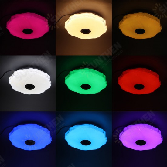 100-240V Full Color Light Bluetooth Music Ceiling Light Bluetooth APP+Remote Control