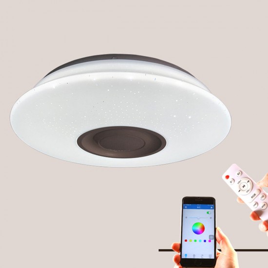 110-220V 60W LED Music Ceiling Light RGB Bluetooth Remote Control Smart Lamp