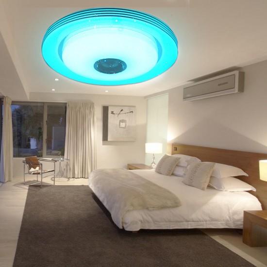 120LED Ceiling Light With Bluetooth Speaker Dimmable Remote/APP Control 110-220V