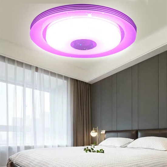 120LED Ceiling Light With Bluetooth Speaker Dimmable Remote/APP Control 110-220V