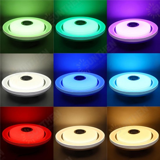 120LED Ceiling Light With Bluetooth Speaker Dimmable Remote/APP Control 110-220V