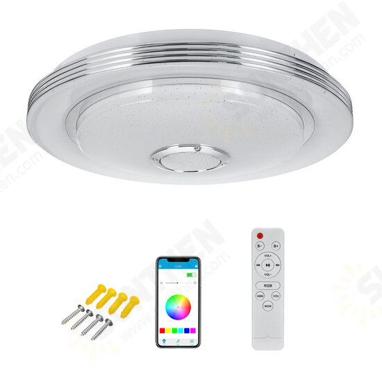 120LED Ceiling Light With Bluetooth Speaker Dimmable Remote/APP Control 110-220V