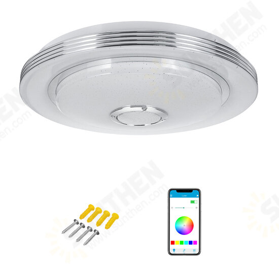 120LED Ceiling Light With Bluetooth Speaker Dimmable Remote/APP Control 110-220V