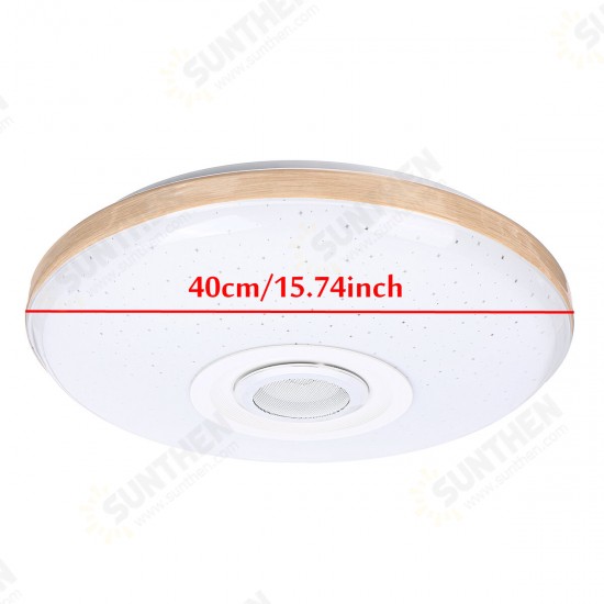 120W LED Ceiling Lamp Bluetooth Music Speaker Dimmable RGB Light Remote Control