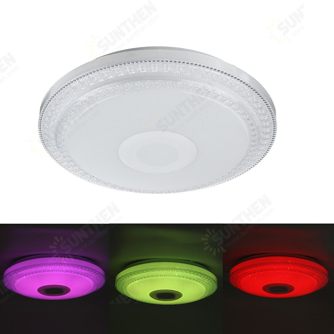 120W/200W bluetooth LED Ceiling Light RGB Music Speeker Dimmable Lamp ...