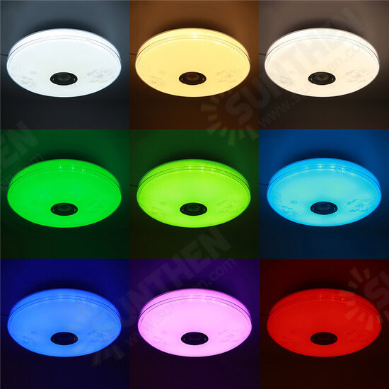 16inch100W LED RGB Music Ceiling Lamp bluetooth APP+Remote Control Bedroom Workshop 85V-265V