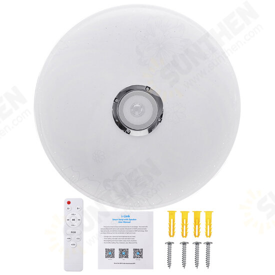 16inch100W LED RGB Music Ceiling Lamp bluetooth APP+Remote Control Bedroom Workshop 85V-265V