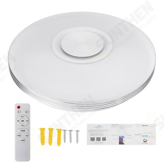 220V 40cm 84LED RGBW Modern Dimmable Intelligent Ceiling Lamp WiFi Bluetooth Music Smart Ceiling Light APP+Remote Control