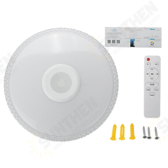 220V 40cm Bluetooth WIFI LED Ceiling Light RGB Music Speeker Dimmable Lamp APP Remote