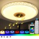 220V 40cm Bluetooth WIFI LED Ceiling Light RGB Music Speeker Dimmable Lamp APP Remote