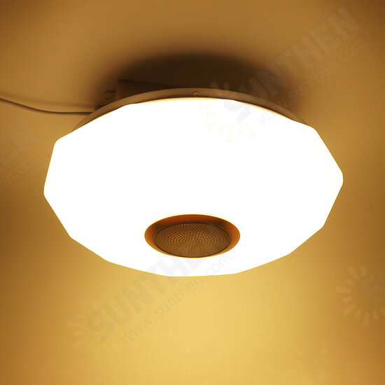 220V LED RGB Ceiling Light 3000-6500K Dimmable Acrylic Music Lamp bluetooth Remote Control