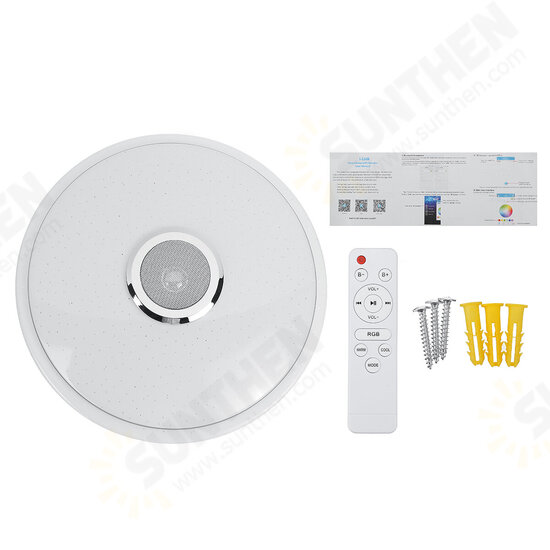 24/36/60W Smart LED Ceiling Light Lamp RGB bluetooth APP Music Speaker Dimmable 110-220V