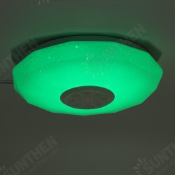 30cm Diameter Bluetooth LED Ceiling Light RGB Music Speaker Dimmable Lamp Remote Room Diamond Models