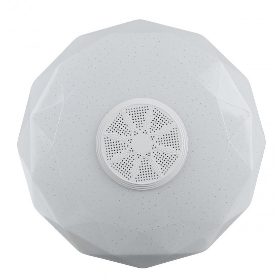 30cm Diameter Bluetooth LED Ceiling Light RGB Music Speaker Dimmable Lamp Remote Room Diamond Models