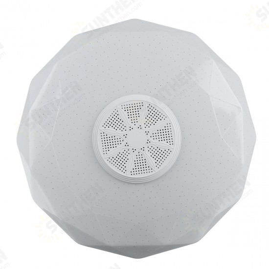 30cm Diameter Bluetooth LED Ceiling Light RGB Music Speaker Dimmable Lamp Remote Room Diamond Models