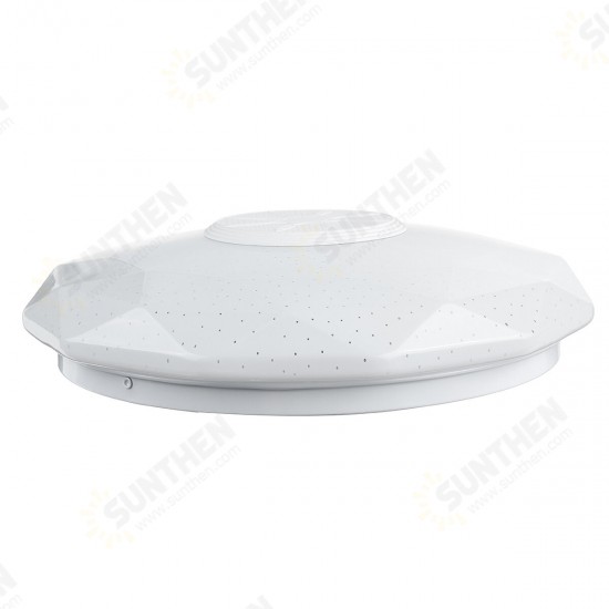 30cm Diameter Bluetooth LED Ceiling Light RGB Music Speaker Dimmable Lamp Remote Room Diamond Models