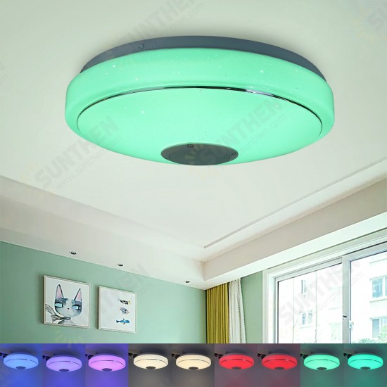 33/40cm Diameter Wifi Smart Bluetooth LED Ceiling Light RGB 3D Sound Music Speeker Dimmable Lamp APP Remote