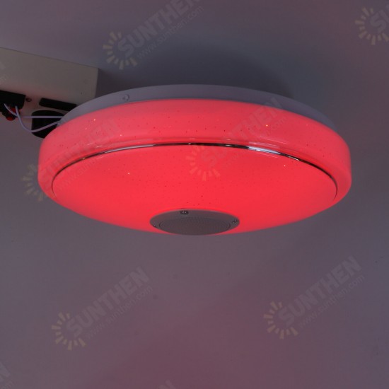 33/40cm Diameter Wifi Smart Bluetooth LED Ceiling Light RGB 3D Sound Music Speeker Dimmable Lamp APP Remote