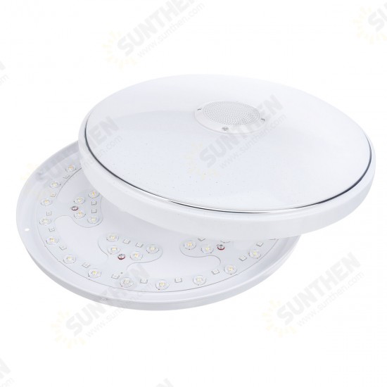 33/40cm Diameter Wifi Smart Bluetooth LED Ceiling Light RGB 3D Sound Music Speeker Dimmable Lamp APP Remote