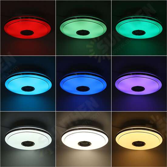 33CM LED Ceiling Light Lamp RGB bluetooth Music Speaker Dimmable Bedroom Lamp