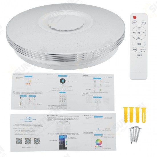34cm LED Ceiling Light RGB bluetooth Music Speaker Dimmer APP Remote Control Lamps 34cm LED Ceiling Light RGB bluetooth Music Speaker Dimmer APP Remote Control Lamps