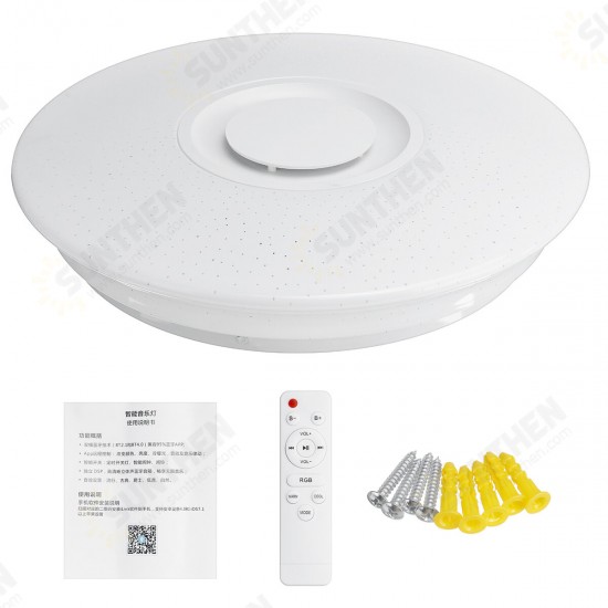 36CM/40CM 36W Smart bluetooth LED Ceiling Light Dimmable RGB Music APP Bedroom Lamp with Remote Control