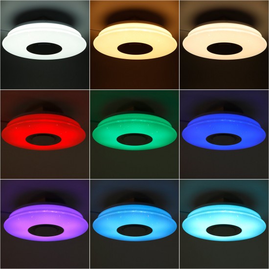 36CM/40CM 36W Smart bluetooth LED Ceiling Light Dimmable RGB Music APP Bedroom Lamp with Remote Control