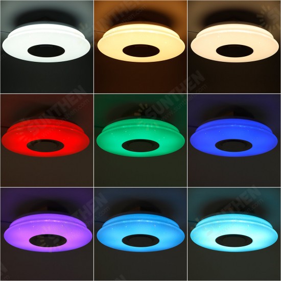 36CM/40CM 36W Smart bluetooth LED Ceiling Light Dimmable RGB Music APP Bedroom Lamp with Remote Control