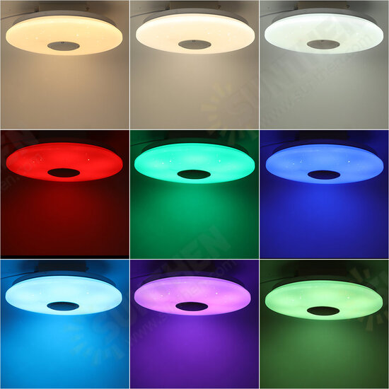 36W 330MM bluetooth Smart APP LED Music Ceiling Light Work With Alexa Google Home 85-265V