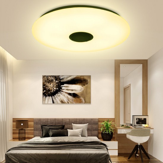 36W 85-265V LED RGB Music Smart Ceiling Lamp APP+Remote Control Works w/ Google Home/Alexa