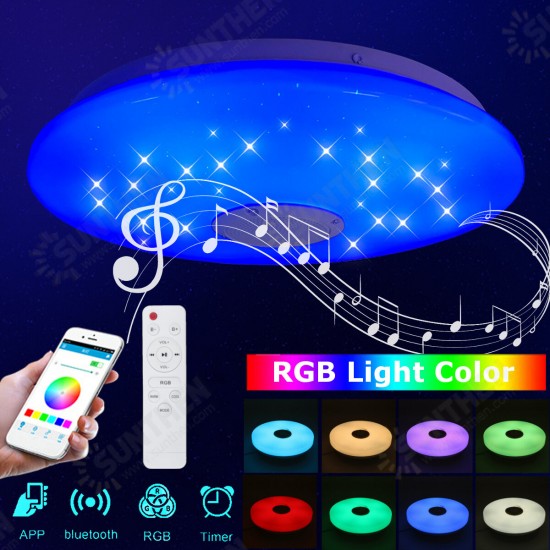 36W/60W 33CM Diameter Modern LED Music Ceiling Light RGB APP Bluetooth Speaker Down Lamp