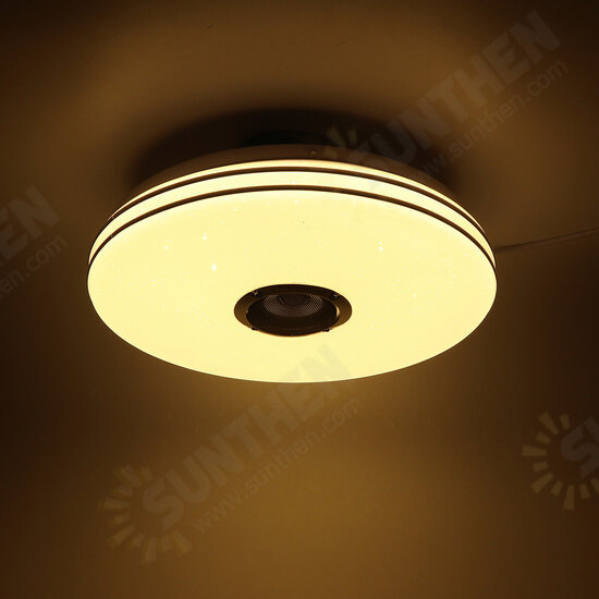 36W/60W 33CM Modern LED Music Ceiling Light RGB bluetooth Speaker Down Lamp APP+Remote Control 110-220V