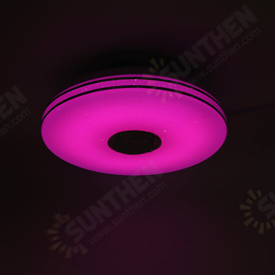 36W/60W 33CM Modern LED Music Ceiling Light RGB bluetooth Speaker Down Lamp APP+Remote Control 110-220V