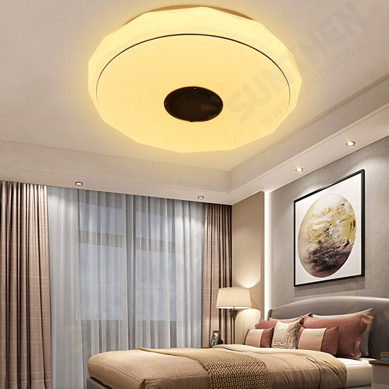 36W/60W 34CM Modern LED Music Ceiling Light RGB bluetooth Speaker Down Lamp APP+Remote Control