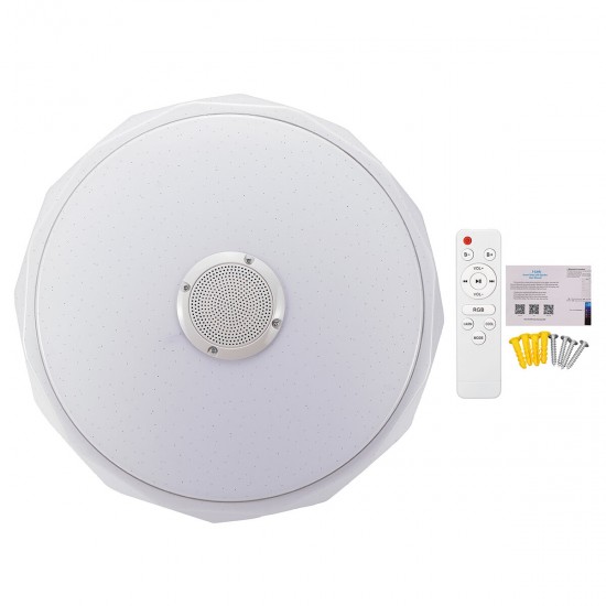 36W/60W 40CM Modern LED Music Ceiling Light RGB Bluetooth Speaker Down Lamp APP+Remote Control