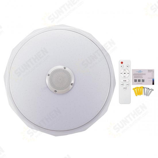 36W/60W 40CM Modern LED Music Ceiling Light RGB Bluetooth Speaker Down Lamp APP+Remote Control