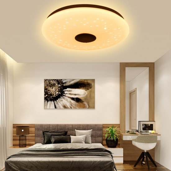 40CM 36W AS102 LED RGB Music Ceiling Lamp APP+Remote Control Work with Google Home Alexa 220V/85-265V