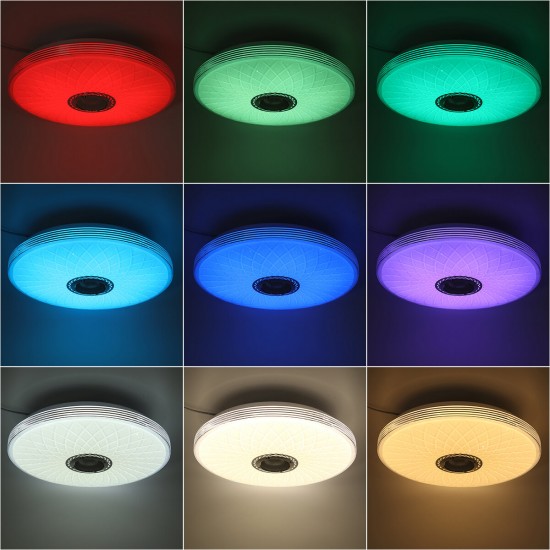 40cm 36W LED RGB Music Ceiling Lamp bluetooth APP/Remote Control Kitchen Bedroom Bathroom