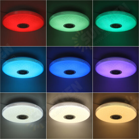 40cm 36W LED RGB Music Ceiling Lamp bluetooth APP/Remote Control Kitchen Bedroom Bathroom