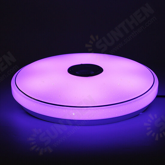 40cm 48W Wifi RGB LED Bluetooth Play Music Smart Ceiling Light Dimmable APP Intelligent Voice Remote Works with Alexa Google Home