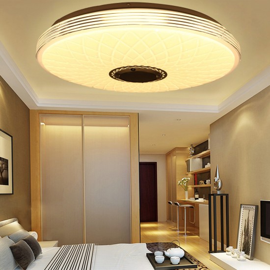 40cm 85-265V Bluetooth LED Ceiling Light 256 RGB Music Speeker Dimmable Lamp 2.4GHz Remote