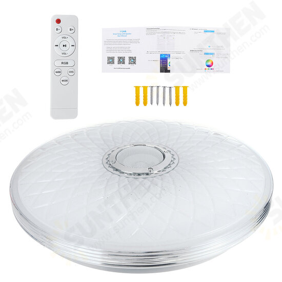 40cm 85-265V Bluetooth LED Ceiling Light 256 RGB Music Speeker Dimmable Lamp 2.4GHz Remote