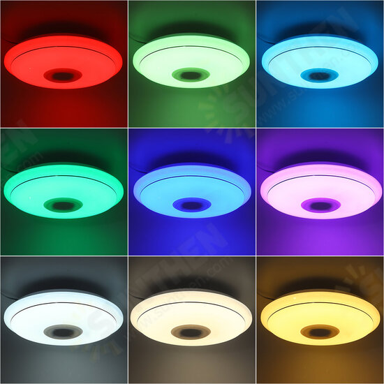 40cm LED RGB Music Ceiling Lamp bluetooth APP/Remote Control Kitchen Bedroom Bathroom