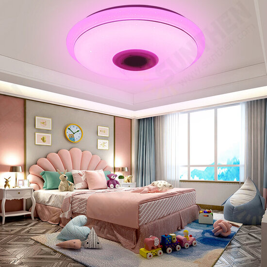 40cm LED RGB Music Ceiling Lamp bluetooth APP/Remote Control Kitchen Bedroom Bathroom